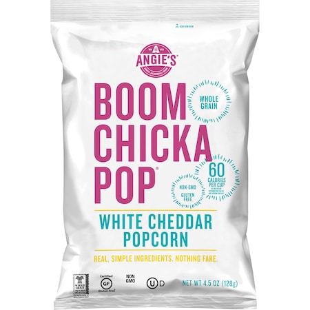 Angies Boomchickapop Angie's White Cheddar Popcorn 4.5 oz. Bag, PK12 1878001148